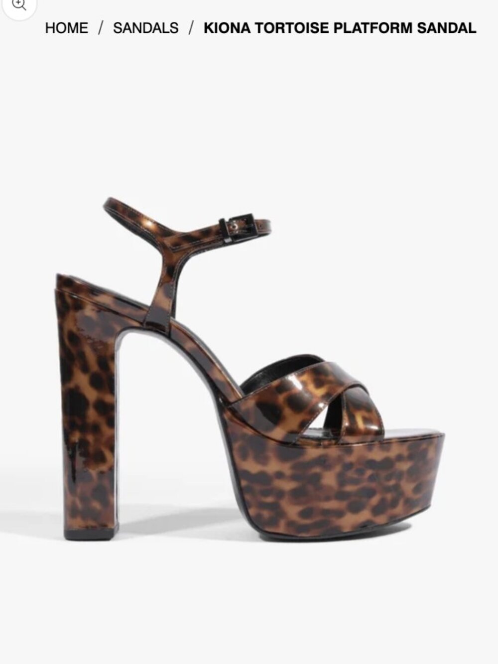 NWT NIB Schultz Kiona Tortoise Platform Stappy Sandal 8  Retail $218 - Picture 2 of 6